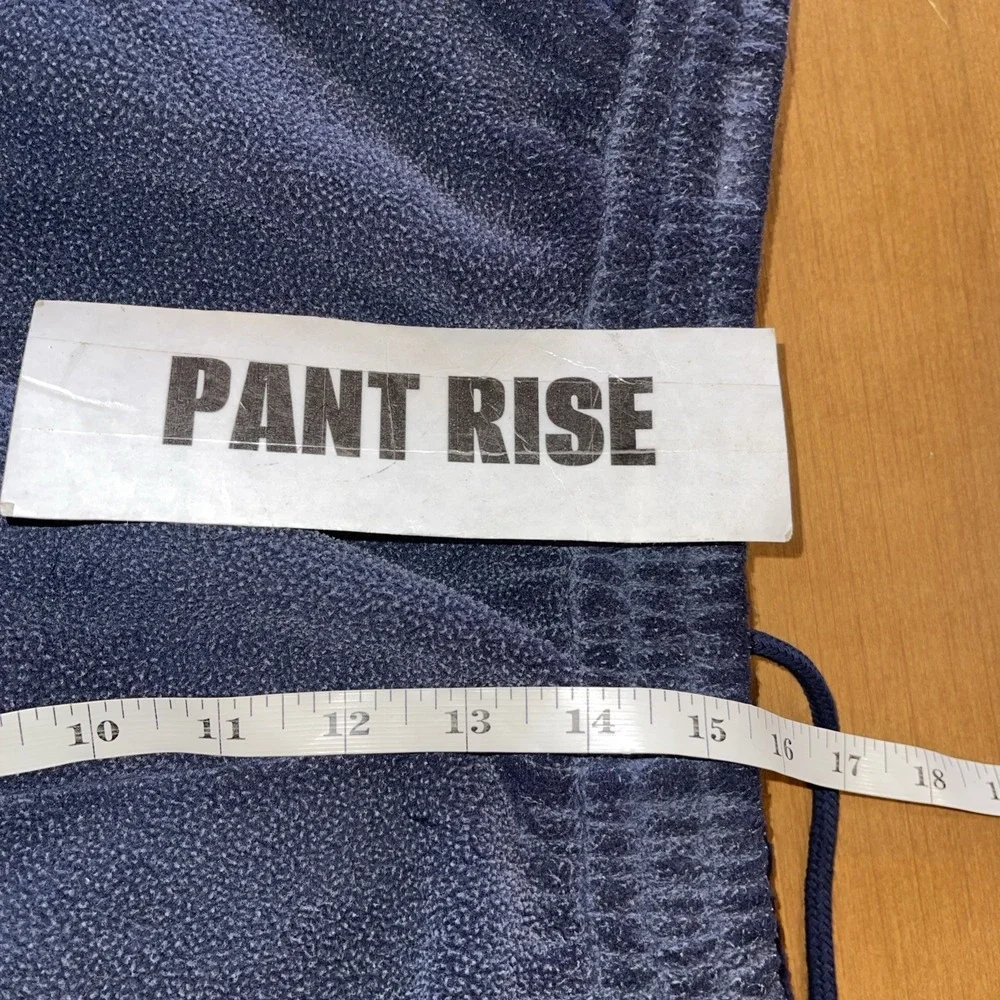 Yeezy Gap Sweatpants Men Large Navy Blue Fleece‎ Pockets Zip Ankle Elastic Waist